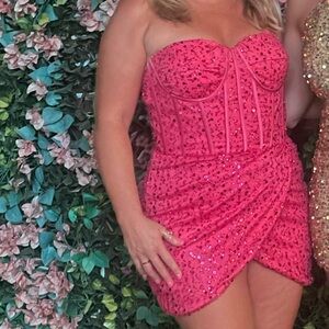 Sequin Strapless Dress